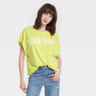 Grayson Threads Women's Good Vibes Short Sleeve Graphic T-shirt - Green