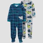 Baby Boys' 2pk Shark/construction Footed Pajama - Just One You Made By Carter's