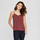 Women's Strappy Cami - Universal Thread Burgundy (red)
