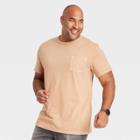Men's Big & Tall Regular Fit Short Sleeve Crewneck T-shirt - Goodfellow & Co Tan