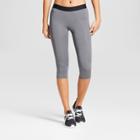 Women's Compression Knee Tight Shorts - C9 Champion Charcoal Heather Gray