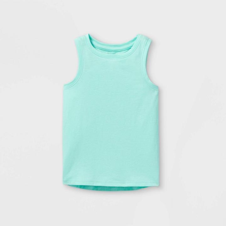 Toddler Girls' Solid Tank Top - Cat & Jack Teal