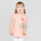 Toddler Girls' Short Sleeve 'flower' T-shirt - Cat & Jack Orange