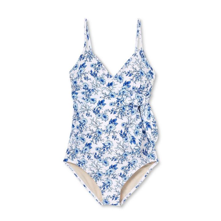 Front-tie One Piece Maternity Swimsuit - Isabel Maternity By Ingrid & Isabel Floral