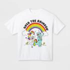 Well Worn Pride Gender Inclusive Adult Extended Size Over The Rainbow Graphic T-shirt - White 4xb, Adult Unisex