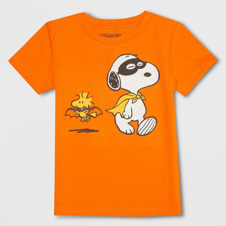 Toddler Boys' Peanuts Short Sleeve T-shirt - Orange