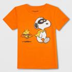 Toddler Boys' Peanuts Short Sleeve T-shirt - Orange