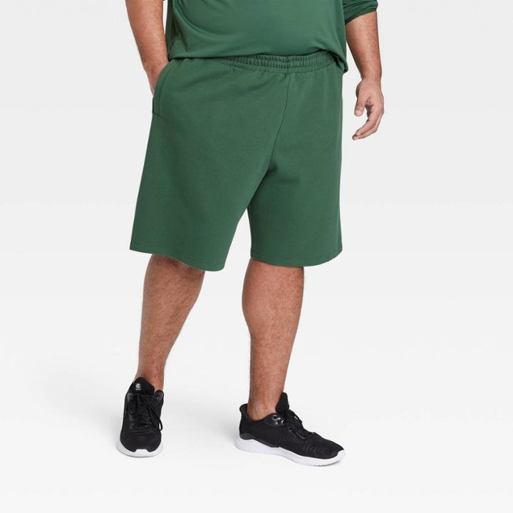 Men's Big & Tall French Terry Shorts - All In Motion Green