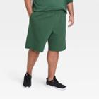 Men's Big & Tall French Terry Shorts - All In Motion Green