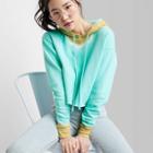Women's Cropped Hoodie - Wild Fable Aqua Blue Tie-dye