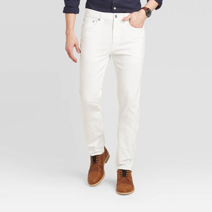 Men's Slim Fit Lightweight Denim - Goodfellow & Co White