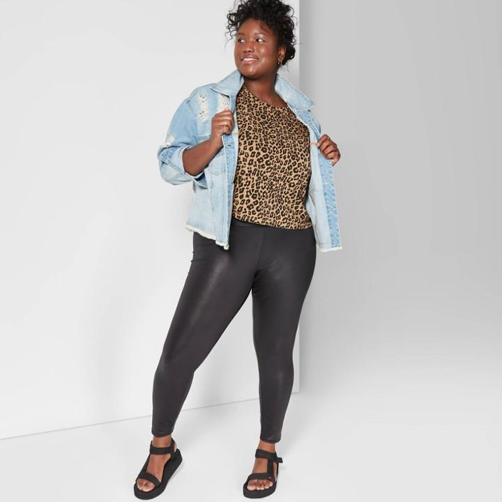 Target Women's Plus Size High-rise Liquid Leggings - Wild Fable Black