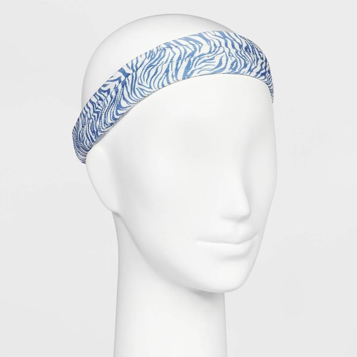 Zebra Striped Print Headwrap - Wild Fable Blue