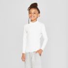 Boys' Power Core Brushed Compression Long Sleeve Mock - C9 Champion White