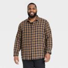 Men's Big & Tall Double Weave Long Sleeve Button-down Shirt - Goodfellow & Co Yellow