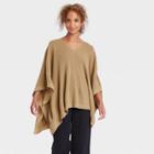 Women's V-neck Pullover - A New Day Camel