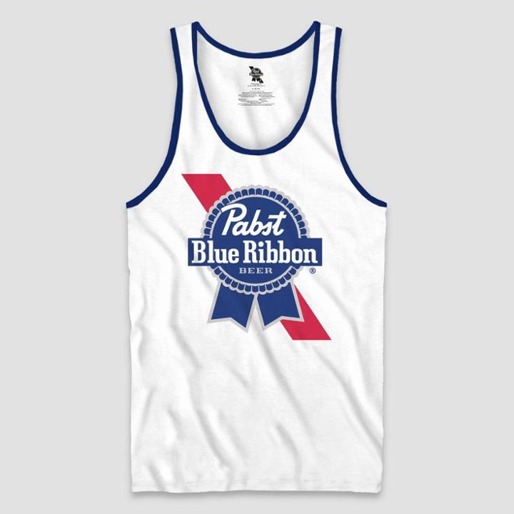 Men's Pabst Blue Ribbon Tank Top - White