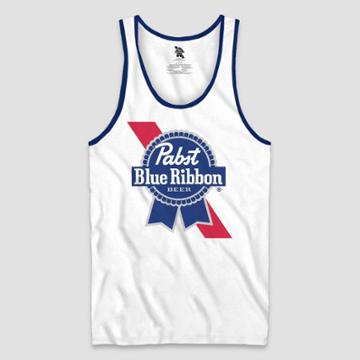 Men's Pabst Blue Ribbon Tank Top - White