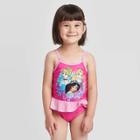 Toddler Girls' Disney Princess One Piece Swimsuit - Pink 2t, Toddler Girl's,