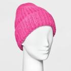 Women's Ribbed Beanie - A New Day Pink
