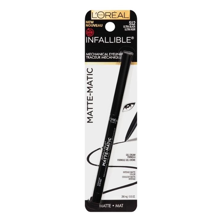 L'oreal Paris Infallible Mat-matic Liner 512 Black .01oz, Ultra Black