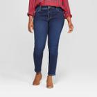 Women's Plus Size Adaptive Skinny Ankle Jeans - Universal Thread Dark Wash