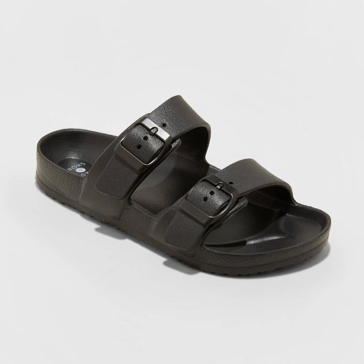Women's Neida Eva Two Band Slide Sandals - Shade & Shore Black