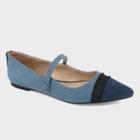 Women's Nellie Denim Mary Jane Ballet Flats - Who What Wear Blue