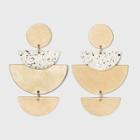 Layered Half Moon With Speckled Detail Drop Earrings - Universal Thread Ivory
