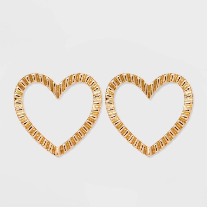 Sugarfix By Baublebar Gold Heart Stud Earrings - Gold