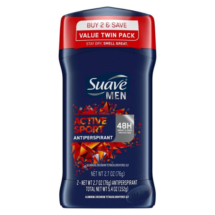 Suave Men Active Sport Antiperspirant & Deodorant Twin Pack