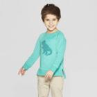 Toddler Boys' Chenille Dinosaur Loop Terry Sweatshirts - Cat & Jack Green