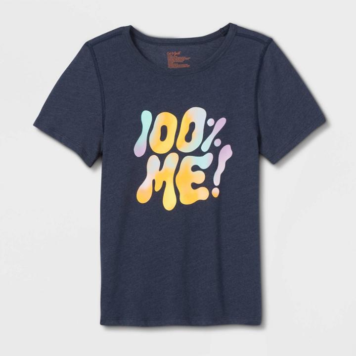 Kids' Adaptive Short Sleeve Graphic T-shirt - Cat & Jack Navy
