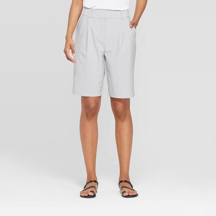Women's Mid-rise Straight Fit City Shorts - Prologue Gray