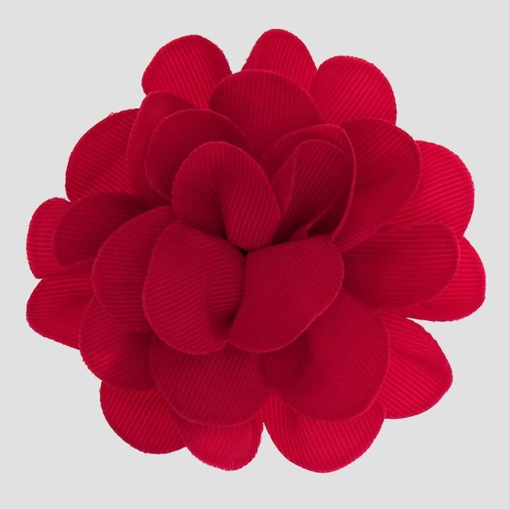 Girls' Ribbon Flower Fabric Clip - Cat & Jack Red