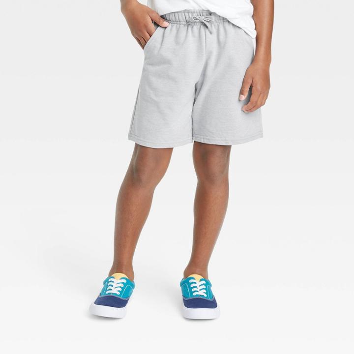 Plusboys' Pull-on 'at The Knee' Knit Shorts - Cat & Jack Light Gray