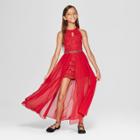 Lots Of Love By Speechless Girls' Walk Thru Dress - Red