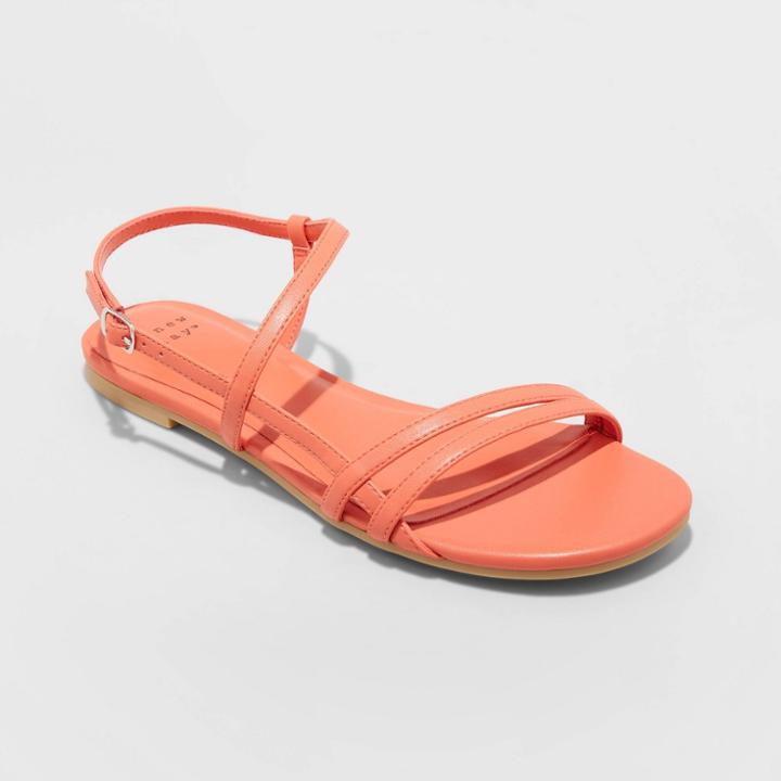 Women's Kaia Strappy Sandals - A New Day Red
