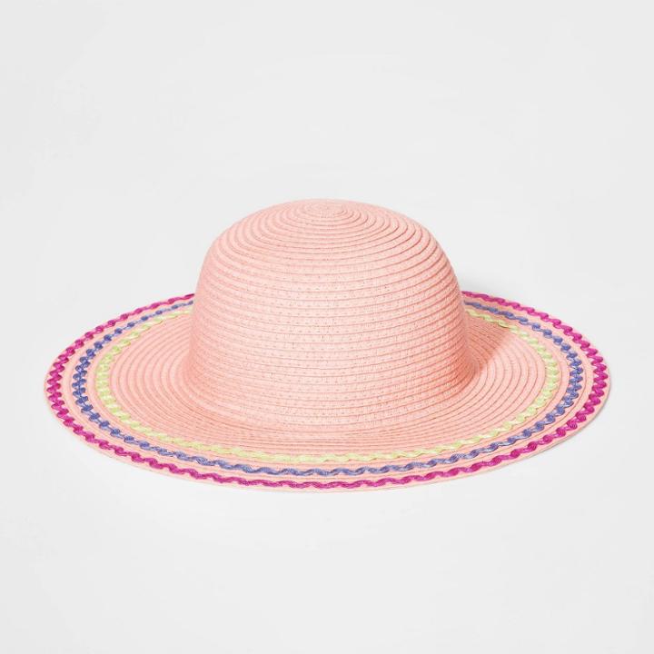 Girls' Rainbow Floppy Hat - Cat & Jack Pink One Size, Girl's