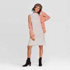 Women's Casual Fit Sleeveless Mock Turtleneck Sweater Dress - A New Day Light Grey Heather Xs, Women's, Light Grey Grey