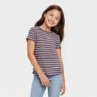 Girls' Short Sleeve Waffle Top - Cat & Jack Gray