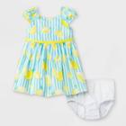 Mia & Mimi Baby Girls' Lemon Dress - Newborn, Yellow