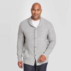 Men's Tall Regular Fit Button-down Shawl Sweater - Goodfellow & Co Gray