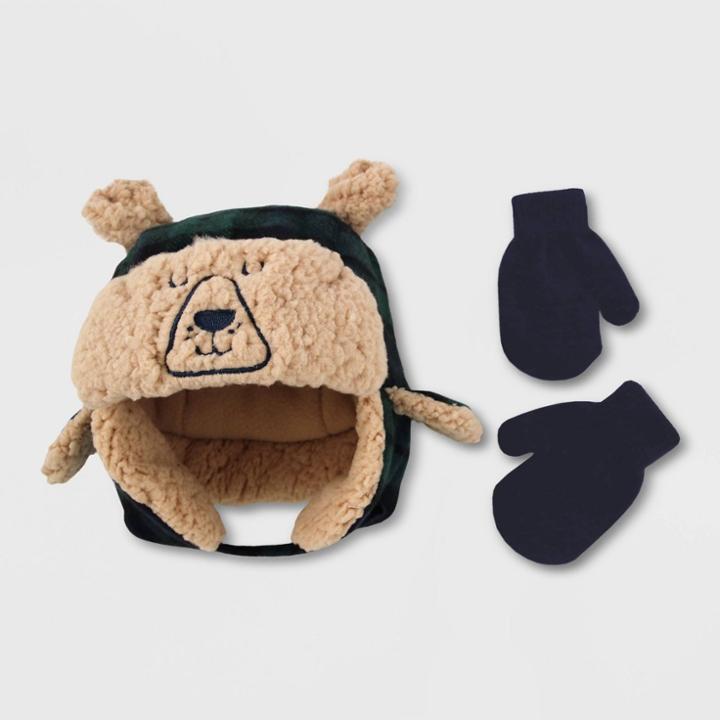 Baby Boys' Hat And Glove Set - Cat & Jack Blissful Moss 2t-5t, Toddler Boy's, Green