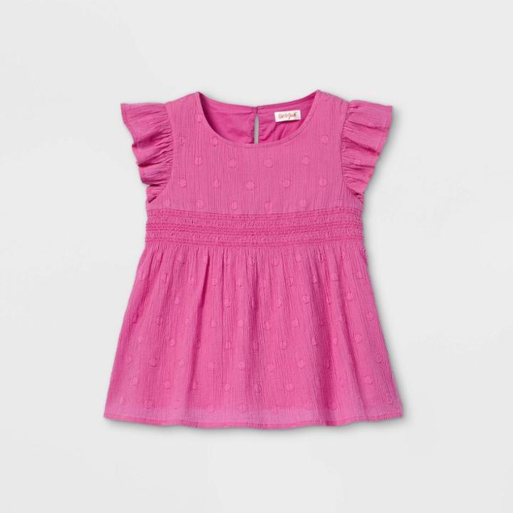 Girls' Woven Blouse - Cat & Jack Pink