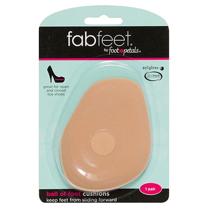 Women's Fab Feet By Foot Petals Ball Of Foot Insoles Shoe Cushion Khaki - 1 Pair, Size: