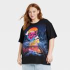 Women's Kool-aid Plus Size Oversized Short Sleeve Graphic T-shirt - Black