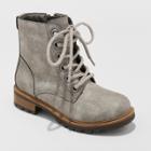 Girls' Reva Lace Up Ankle Boots - Art Class Gray