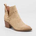Women's Bedelia Western Studded Bootie - Universal Thread Tan