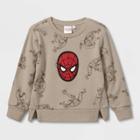 Toddler Boys' Spider-man Printed Pullover Sweatshirt - Tan